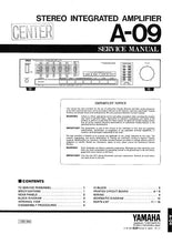 Load image into Gallery viewer, YAMAHA A-09 SERVICE MANUAL BOOK IN ENGLISH STEREO INTEGRATED AMPLIFIER