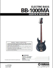 Load image into Gallery viewer, YAMAHA BB-1000MA SERVICE MANUAL BOOK IN ENGLISH ELECTRIC BASS GUITAR