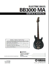 Load image into Gallery viewer, YAMAHA BB3000MA SERVICE MANUAL BOOK IN ENGLISH ELECTRIC BASS GUITAR