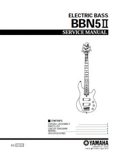 Load image into Gallery viewer, YAMAHA BBN5II SERVICE MANUAL BOOK IN ENGLISH ELECTRIC BASS GUITAR