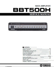Load image into Gallery viewer, YAMAHA BBT500H SERVICE MANUAL BOOK IN ENGLISH BASS AMPLIFIER