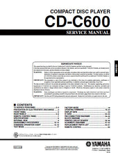 Load image into Gallery viewer, YAMAHA CD-C600 SERVICE MANUAL BOOK IN ENGLISH CD PLAYER