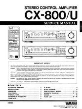 Load image into Gallery viewer, YAMAHA CX-800 CX-800U SERVICE MANUAL BOOK IN ENGLISH STEREO CONTROL AMPLIFIER