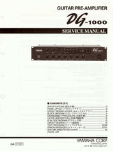 Load image into Gallery viewer, YAMAHA DG-1000 SERVICE MANUAL BOOK IN ENGLISH GUITAR PRE-AMPLIFIER
