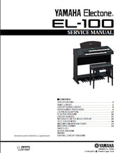 Load image into Gallery viewer, YAMAHA EL-100 SERVICE MANUAL BOOK IN ENGLISH ELECTONE KEYBOARD