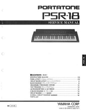 Load image into Gallery viewer, YAMAHA PSR-18 SERVICE MANUAL BOOK IN ENGLISH PORTATONE KEYBOARD