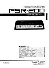 Load image into Gallery viewer, YAMAHA PSR-200 SERVICE MANUAL BOOK IN ENGLISH PORTATONE KEYBOARD