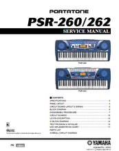 Load image into Gallery viewer, YAMAHA PSR-260 PSR-262 SERVICE MANUAL BOOK IN ENGLISH PORTATONE KEYBOARD
