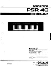 Load image into Gallery viewer, YAMAHA PSR-40 SERVICE MANUAL BOOK IN ENGLISH PORTATONE KEYBOARD