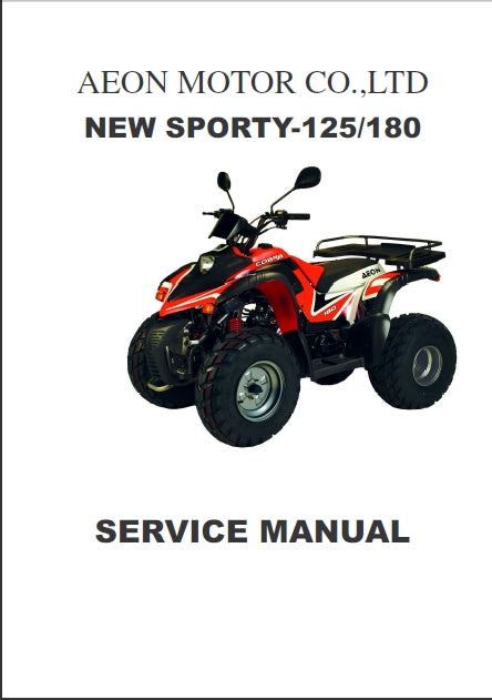 AEON NEW SPORTY-125/180 SERVICE MANUAL IN ENGLISH ALL TERRAIN VEHICLE