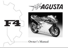 Load image into Gallery viewer, AGUSTA MV F4 OWNERS MANUAL IN ENGLISH MOTORCYCLE
