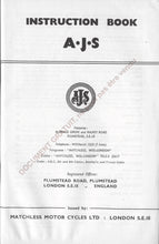 Load image into Gallery viewer, AJS 16 18 31 INSTRUCTION BOOK IN ENGLISH MOTORCYCLE
