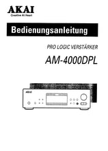 Load image into Gallery viewer, AKAI AM-4000DPL BEDIENUNGSANLEITUNG DEUTSCH PRO LOGIC VERSTARKER
