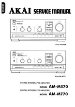 Load image into Gallery viewer, AKAI AM-M570 AM-M770 SERVICE MANUAL IN ENGLISH STEREO INTEGRATED AMPLIFIER DIGITAL INTEGRATED AMPLIFIER
