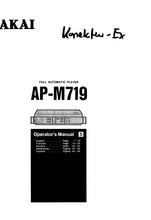 Load image into Gallery viewer, AKAI AP-M719 OPERATORS MANUAL BOOK IN ENGLISH FULL AUTOMATIC PLAYER
