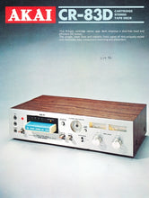 Load image into Gallery viewer, AKAI CR-83D CATALOG IN ENGLISH 8 TRACK CARTRIDGE STEREO TAPE DECK

