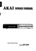 Load image into Gallery viewer, AKAI DT-M7 SERVICE MANUAL IN ENGLISH AUDIO PROGRAM TUNER
