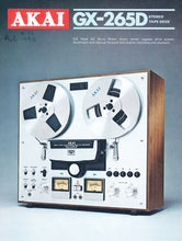 Load image into Gallery viewer, AKAI GX-265D CATALOG IN ENGLISH STEREO TAPE DECK

