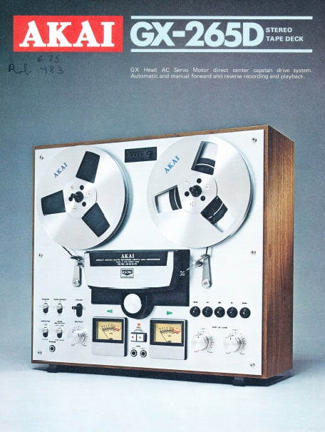 AKAI GX-265D CATALOG IN ENGLISH STEREO TAPE DECK