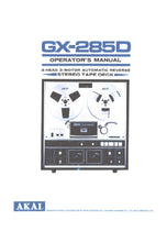 Load image into Gallery viewer, AKAI GX-285D OPERATOR&#39;S MANUAL BOOK IN ENGLISH STEREO TAPE DECK
