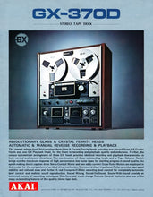 Load image into Gallery viewer, AKAI GX-370D CATALOG IN ENGLISH STEREO TAPE DECK
