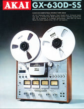 Load image into Gallery viewer, AKAI GX-630D-SS CATALOG IN ENGLISH STEREO TAPE DECK
