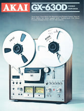 Load image into Gallery viewer, AKAI GX-630D CATALOG IN ENGLISH STEREO TAPE DECK
