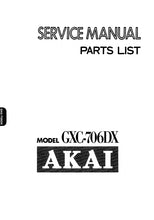 Load image into Gallery viewer, AKAI GXC-706DX SERVICE MANUAL IN ENGLISH STEREO CASSETTE DECK
