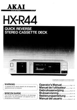 Load image into Gallery viewer, AKAI HX-R44 BEDIENUNGSANLEITUNG MANUAL DEL USUARIO DEUT ESP STEREO CASSETTE DECK
