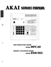 Load image into Gallery viewer, AKAI MPC-60 SERVICE MANUAL IN ENGLISH MIDI PRODUCTION CENTER
