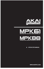 Load image into Gallery viewer, AKAI MPK61 MPK88 OPERATORS MANUAL BOOK IN ENGLISH MIDI KEYBOARD CONTROLLER
