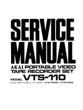 Load image into Gallery viewer, AKAI VTS-110 VTS-100DX VTS-100S SERVICE MANUAL IN ENGLISH PORTABLE VIDEO TAPE RECORDER SET
