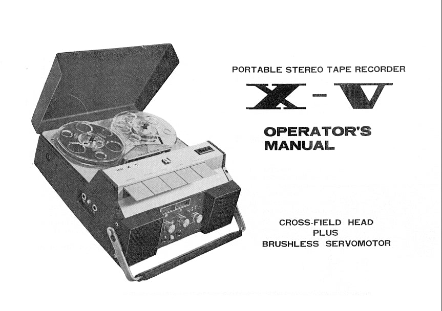 AKAI X-V OPERATORS MANUAL BOOK IN ENGLISH PORTABLE STEREO TAPE RECORDER