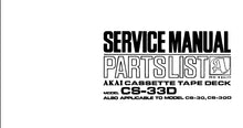 Load image into Gallery viewer, AKAI CS-33D CS-30 CS-30D SERVICE MANUAL IN ENGLISH CASSETTE STEREO TAPE DECK
