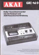Load image into Gallery viewer, AKAI GXC-46D PROSPEKT DEUTSCH KASSETTENRECORDER

