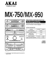 Load image into Gallery viewer, AKAI MX-75 MX-950 BEDIENUNGSANLEITUNG DEUTSCH MINI STEREO KOMPONENTSYSTEM
