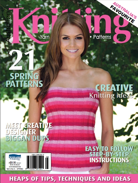 AUSTRALIAN KNITTING VOL 5 NO 3 MARCH 2013 KNITTING MAGAZINE ENGLISH KNITTING PATTERNS