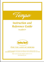Load image into Gallery viewer, BABY LOCK BLTP TEMPO INSTRUCTION AND REFERENCE GUIDE ENGLISH SEWING MACHINE
