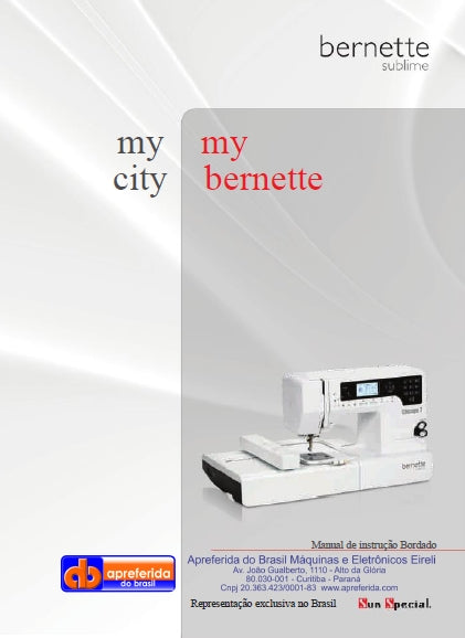 BERNETTE MY CITY MANUAL DE INSTRUCAO BORDADO PORT BR MAQUINA DE COSTURA
