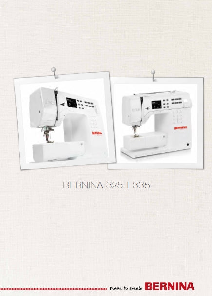 BERNINA 335 325 MODE D'EMPLOI FRANCAIS MACHINE A COUDRE