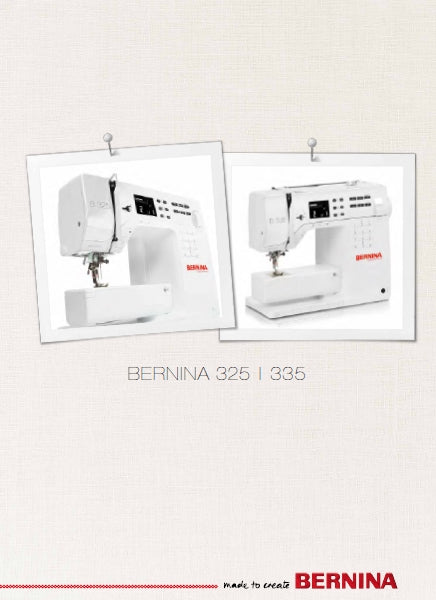 BERNINA 335 325 USER MANUAL ENGLISH SEWING MACHINE