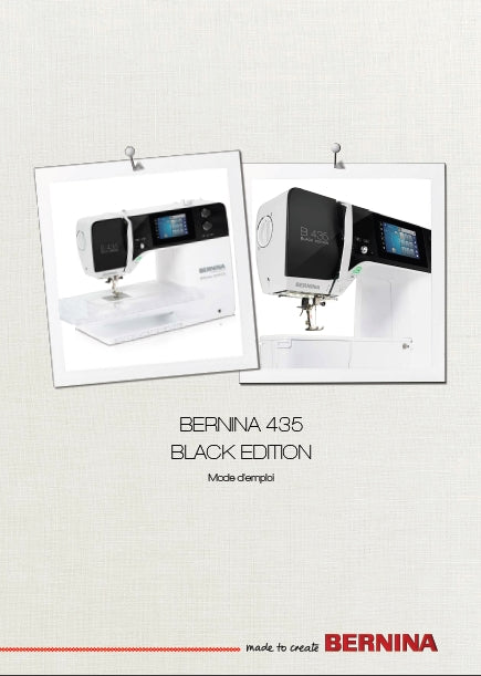 BERNINA 435 BLACK EDITION MODE D'EMPLOI FRANCAIS MACHINE A COUDRE