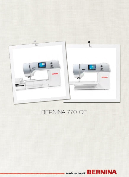 BERNINA 770 QE USER MANUAL ENGLISH SEWING MACHINE