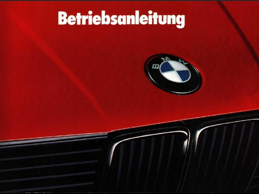 BMW 3161 318i 320i 325i 3251X 324td  BETRIEBSANLEITUNG DEUTSCH AUTO