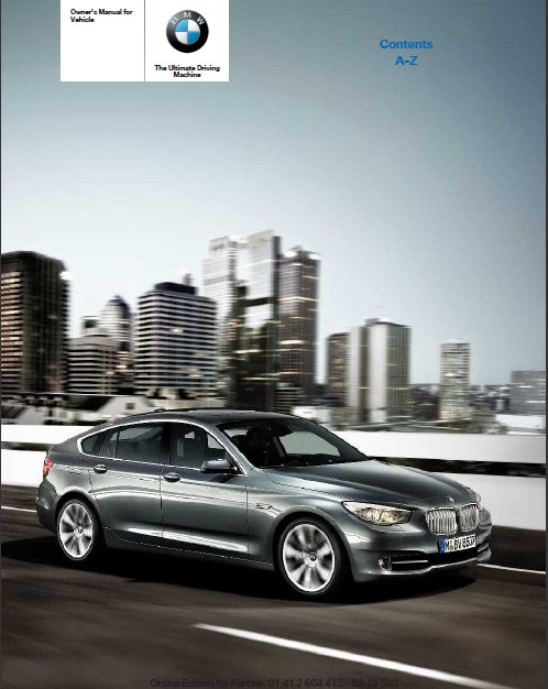 BMW 535i 550i 2010 OWNERS MANUAL IN ENGLISH MOTOR CAR