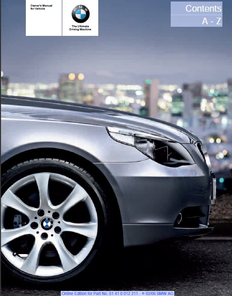 BMW 5 SERIES 2006 525i 530i 550i 525xi 530xi OWNERS MANUAL IN ENGLISH MOTOR CAR