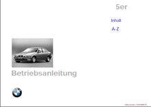 Load image into Gallery viewer, BMW 5er 1997 BETRIEBSANLEITUNG DEUTSCH AUTO
