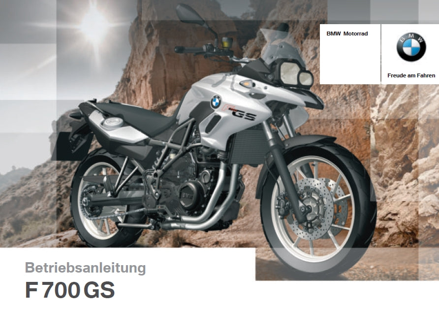 BMW F700GS 2015 BETRIEBSANLEITUNG DEUTSCH MOTORRAD