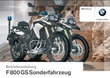 Load image into Gallery viewer, BMW F800GS 2015 SONDERFAHRZEUG BETRIEBSANLEITUNG DEUTSCH MOTORRAD
