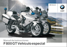 Load image into Gallery viewer, BMW F800GT VEHICULO ESPECIAL MANUAL DE INSTRUCCIONES ESPANOL MOTOCICLETA
